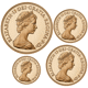 Pre-Owned 1980 UK Sovereign Proof Gold 4-Coin Set - Damaged Box