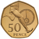Pre-Owned 2004 UK 50th Anniversary of the Four-Minute Mile 50p Proof Gold Coin