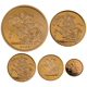 Pre-Owned 2009 UK Sovereign Proof Gold 5-Coin Collection