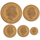 Pre-Owned 2009 UK Sovereign Proof Gold 5-Coin Collection