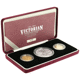 Pre-Owned 1901-2001 UK Victorian Centenary £5 Silver and Full Sovereign Gold 3-Coin Collection