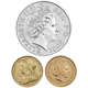 Pre-Owned 1901-2001 UK Victorian Centenary £5 Silver and Full Sovereign Gold 3-Coin Collection