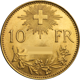 Pre-Owned Swiss 10 Franc Gold Coin