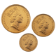 Pre-Owned 1990 UK Double, Full & Half Sovereign Gold Proof 3-Coin Set