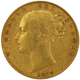 Pre-Owned 1873 Sydney Mint Victoria Young Head 'Shield' Full Sovereign Gold Coin