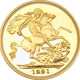 Pre-Owned 1991 UK Elizabeth II Full Sovereign Gold Coin