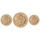 Pre-Owned 1989 UK 500th Anniversary Sovereign Proof Gold 3-Coin Set