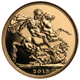 Pre-Owned 2013 UK The Royal Birth Celebration Sovereign Gold Coin - Boxed