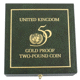 Pre-Owned 1995 UK £2 50th Anniversary of the United Nations Gold Proof Coin