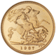 Pre-Owned 1987 UK Half Sovereign Proof Gold Coin