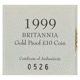 Pre-Owned 1999 UK Britannia 1/10oz Proof Gold Coin