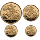 Pre-Owned 2007 UK Sovereign Proof Gold 4-Coin Collection