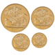 Pre-Owned 2007 UK Sovereign Proof Gold 4-Coin Collection