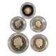Pre-Owned 2011 UK Quintuple, Double, Full, Half And Quarter Gold Proof Sovereign Five Coin Set