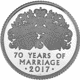Pre-Owned 2017 UK Platinum Wedding Anniversary £25 Proof Platinum Coin - VAT Free