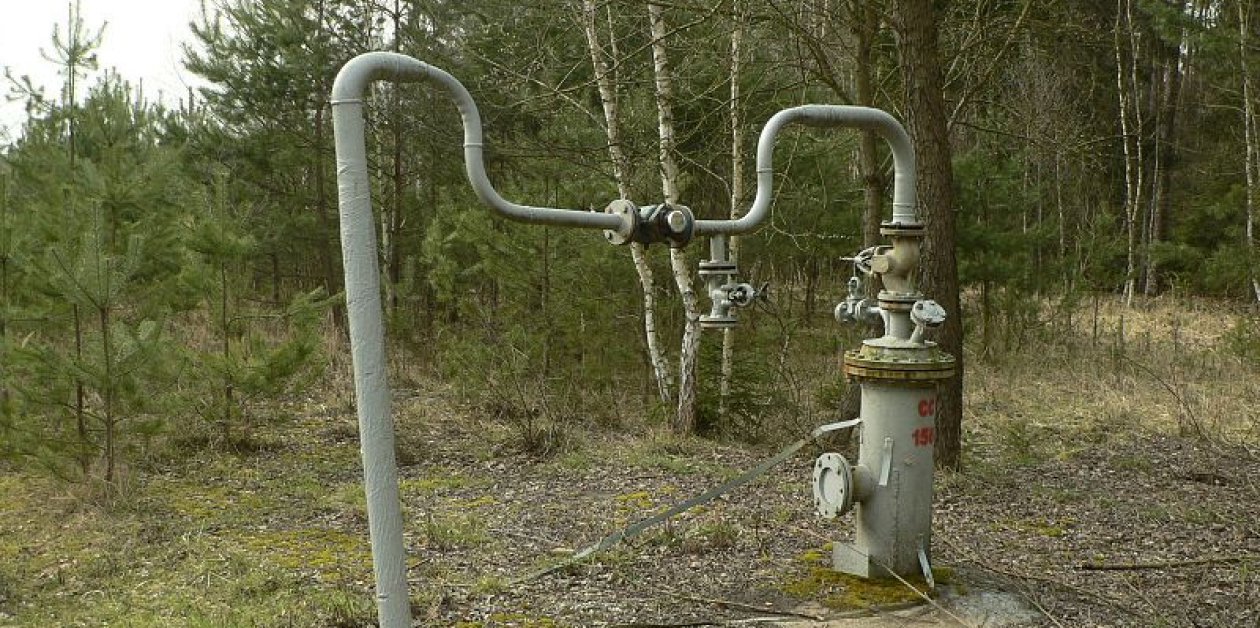 Pipes used to pump chemicals into the ground