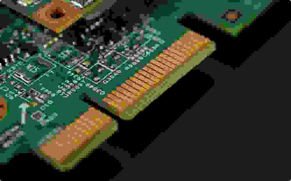 A photo of a computer motherboard